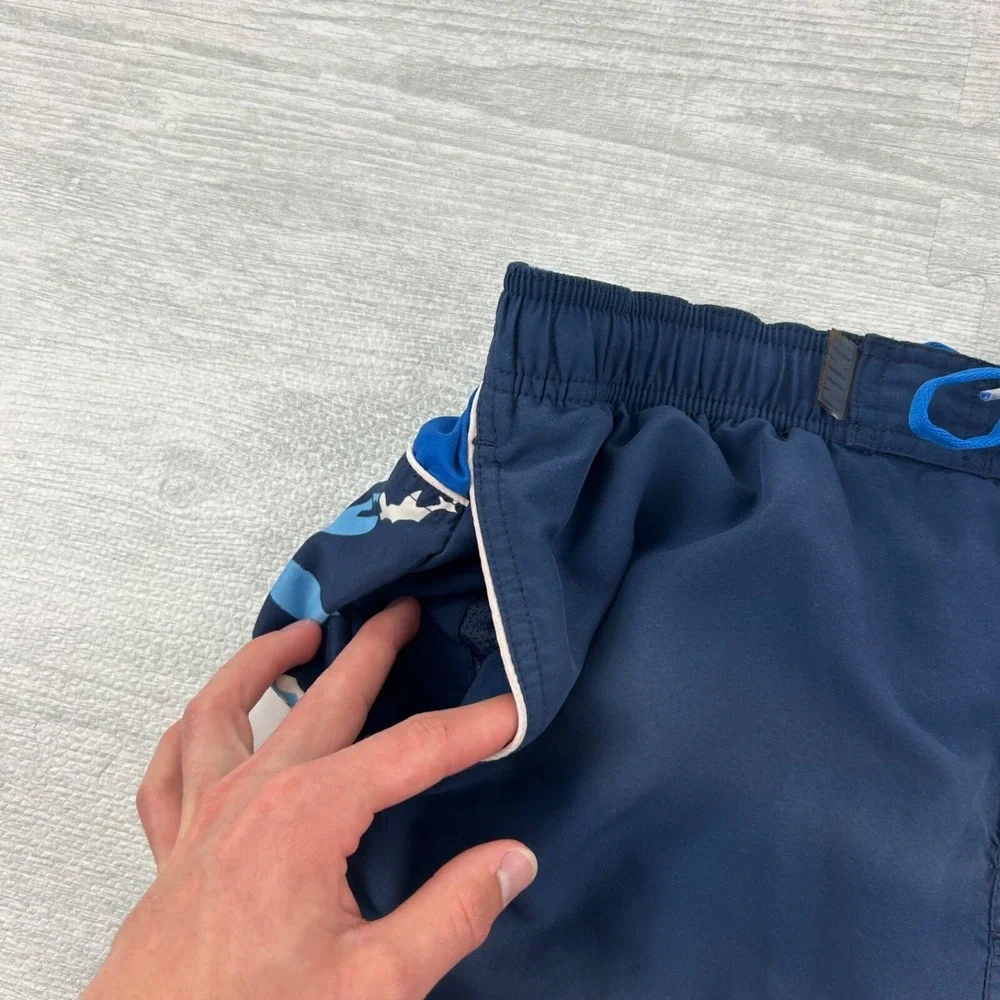 Vintage Y2K Nike Swim Trunks Size Large Navy Blue Bathing Suit Swim‎ Shorts